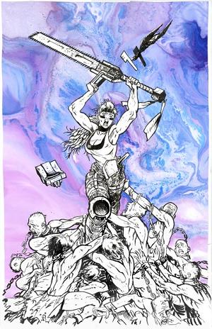 Chainkata #1 CVR H CVR H INC 1:100 DANIEL WARREN JOHNSON RAW ART cover