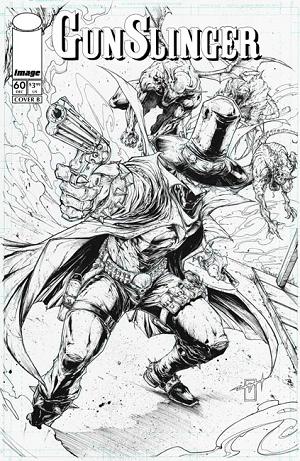 Gunslinger Spawn #60 CVR B CVR B JONATHAN URIBE B&W cover