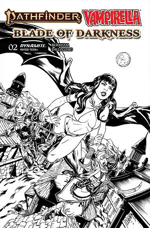 Pathfinder Vampirella Blade Of Darkness #2 CVR F CVR F INC 1:10 STEVEN CUMMINGS LINE ART cover