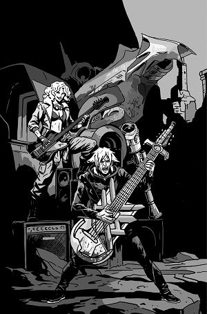 Lost Fantasy #14 CVR D CVR D EMMANUEL GERVASONI CARDSTOCK CONCERT B&W cover