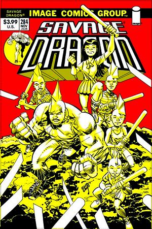 Savage Dragon #284 CVR B CVR B ERIK LARSEN 70S THROWBACK cover