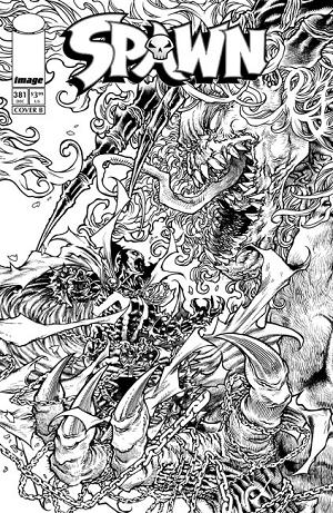 Spawn #381 CVR B CVR B HARVEY TOLIBAO B&W cover