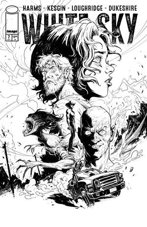 White Sky #7 CVR B CVR B SUMEYYE KESGIN B&W cover