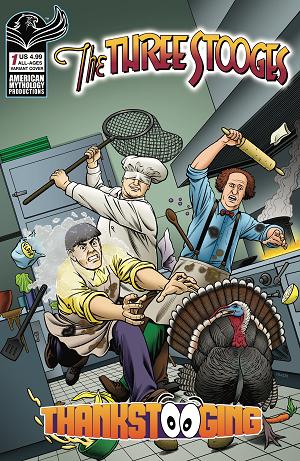 Three Stooges Thankstooging #1 CVR B (ONE SHOT) CVR B FRAIM BROTHERS cover