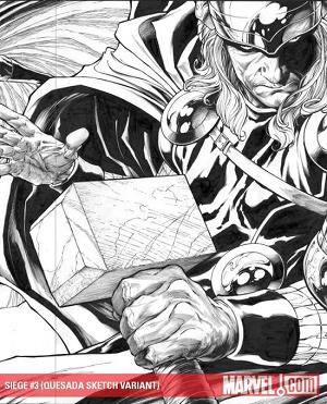 Siege #3 (QUESADA SKETCH cover