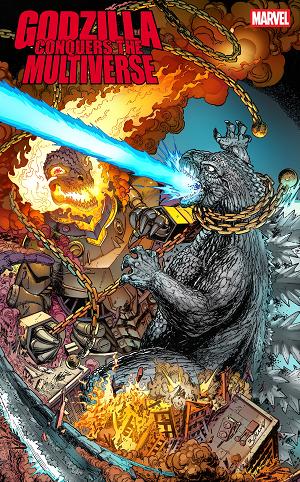 Godzilla Conquers The Multiverse #3 MARK BAGLEY HEISEI VS. MARVEL VARIANT cover