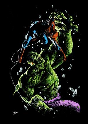 Spider-Man/Hulk: Fire And Brimstone #3 GABRIELE DELL'OTTO VIRGIN VARIANT [1:50] cover