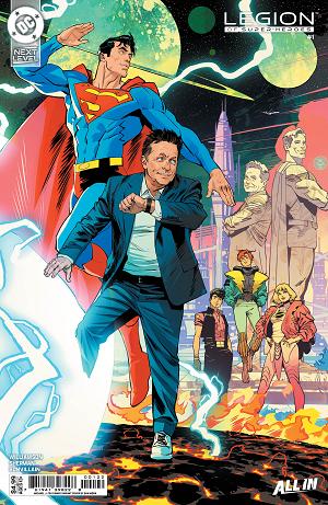 Legion Of Super-Heroes #1 CVR H CVR H DAN MORA MICHAEL J FOX CAMEO CARD STOCK cover