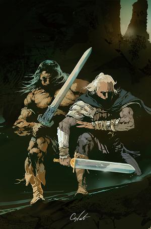 Conan The Barbarian And Dragonero #5 CVR B (OF 7) CVR B STEVAN SUBIC VIRGIN CARDSTOCK cover