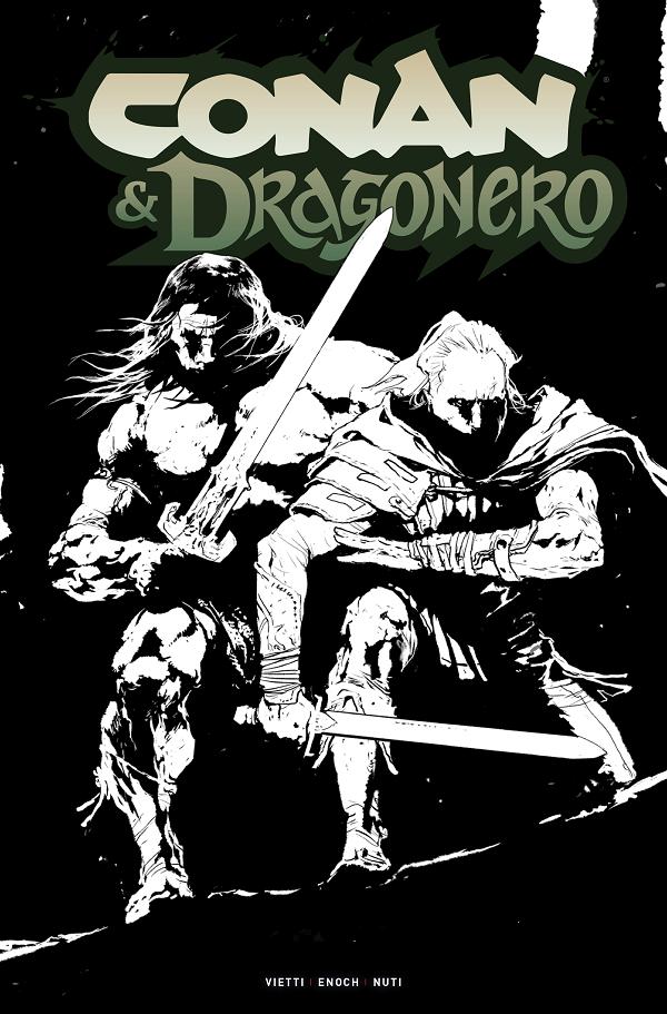 Conan The Barbarian And Dragonero #5 variant cover by Stevan Subic