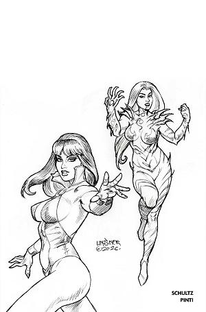 Vampirella X Witchblade Special #1 CVR T (ONE SHOT) CVR T INC 1:20 JOSEPH MICHAEL LINSNER LINE ART VIRGIN cover