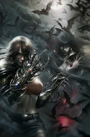 Vampirella X Witchblade Special #1 CVR P (ONE SHOT) CVR P FRANCESCO MATTINA FOIL VIRGIN cover