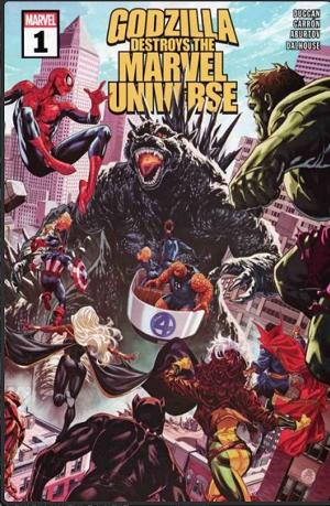 Godzilla Destroys The Marvel Universe #1 E J SU FAN FAV cover
