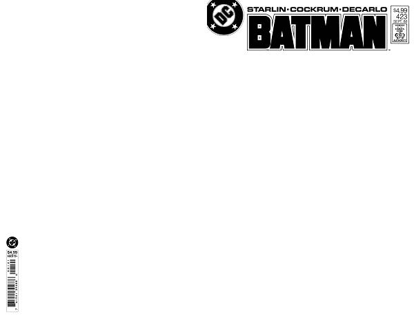 Batman #423 variant cover by Blank