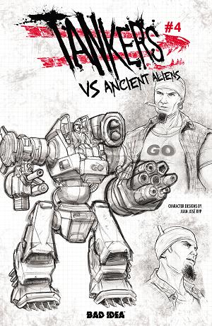 Tankers Vs Ancient Aliens #4 CVR C (OF 4) CVR C JUAN JOSE RYP DESIGN cover
