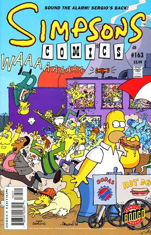 Simpsons Comics #163 cover