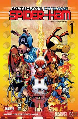 Ultimate Civil War: Spider-Ham #1 cover