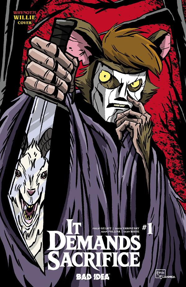 It Demands Sacrifice #1 variant cover by Erik Elizarrez