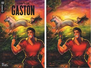 Disney Villains Gaston #3 CVRS I & J SUKESHA RAY TRADE & VIRGIN DYNAMITE COM EXCLUSIVE SET (BUNDLE OF 2) cover