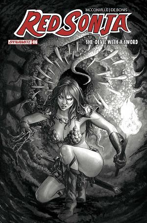Red Sonja She Devil With A Sword #6 CVR N CVR N INC 1:7 MIKE ROOTH B&W VIRGIN cover