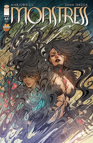 Monstress #64 CVR B CVR B SANA TAKEDA WITCHBLADE TEAM UP cover