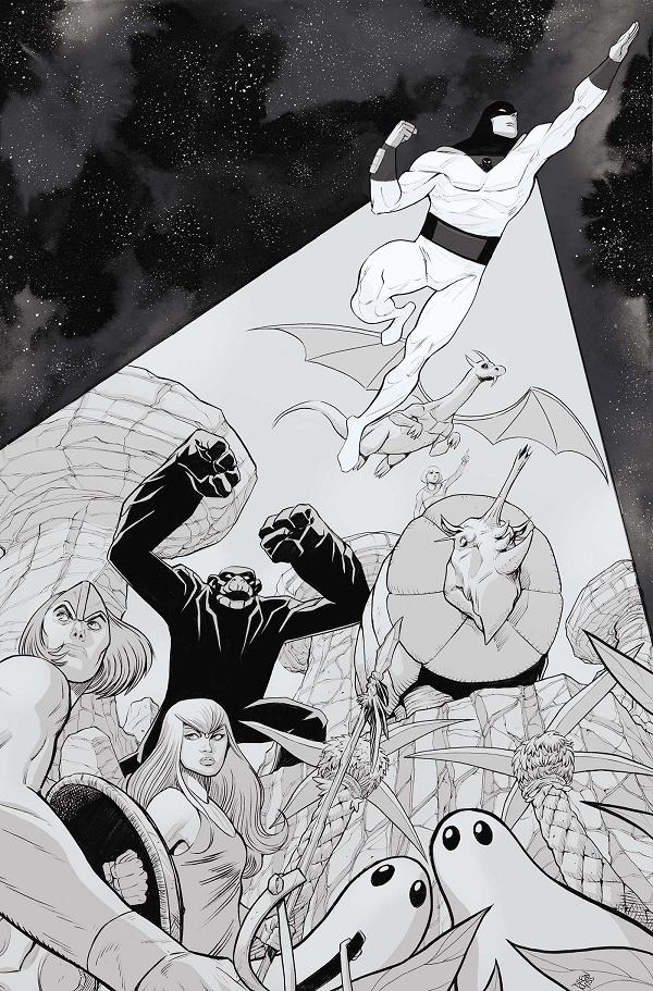 Space Ghost Vs The Herculoids #1 variant cover by Drew Moss