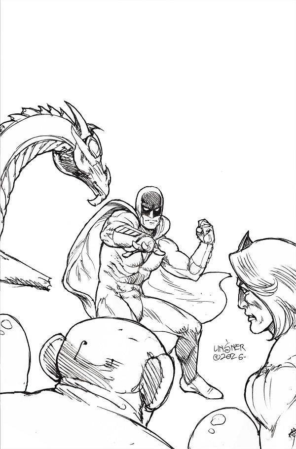 Space Ghost Vs The Herculoids #1 variant cover by Joseph Michael Linsner
