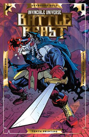 Invincible Universe Battle Beast #1 10TH PTG CVR A RYAN OTTLEY & ANNALISA LEONI EMBOSS & GOLD FOIL cover