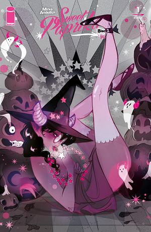 Mirka Andolfos Sweet Paprika Black White & Pink Halloween Special #1 CVR E (OF 2) CVR E INC 1:50 HOMARE cover