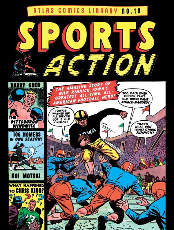 Atlas Comics Library HC No 10 Sports Action (Mr) cover by B (Bernard) Krigstein