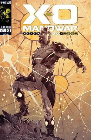 X-O Manowar: Black, White & Gold #3 Cover A (Merli) cover