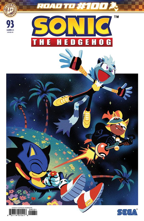 Sonic The Hedgehog #93 variant cover by Nathalie Fourdraine