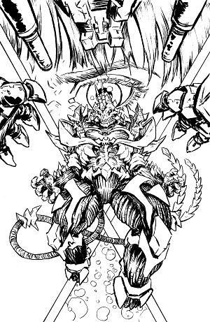 Starship Godzilla: Invasion X #4 Variant RI (10) (Ono B&W Full Art) [1:10] cover