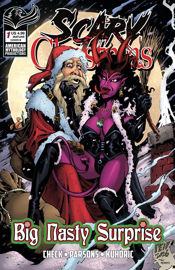 Scary Christmas Big Nasty Surprise #1 variant cover by Neil Vokes