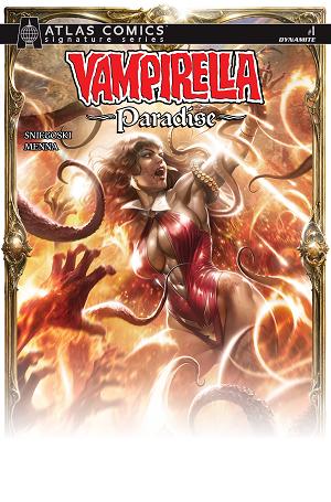 Vampirella Paradise #1 CVR K CVR K FRANCESCO MATTINA ATLAS EDITION SIGNED BY THOMAS SNIEGOSKI cover