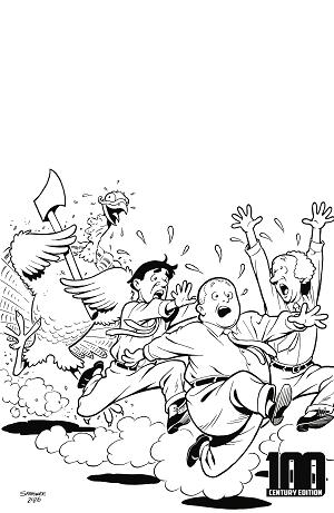 Three Stooges Thankstooging #1 CVR E (ONE SHOT) CVR E ERIC SHANOWER CENTURY LTD B&W cover