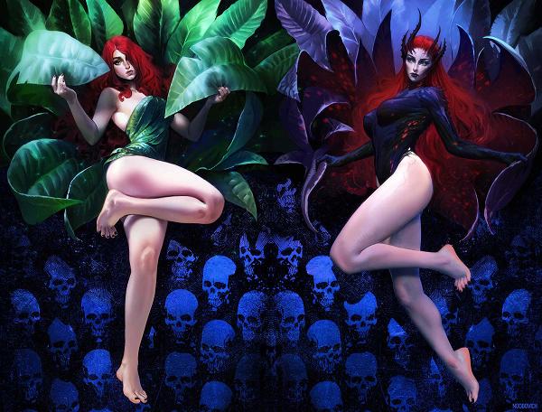Poison Ivy #50 variant cover by Noobovich