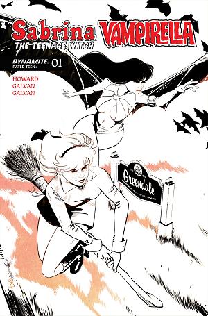 Sabrina The Teenage Witch Vampirella #1 CVR P CVR P INC 1:15 SEBASTIN PIRIZ LINE ART cover
