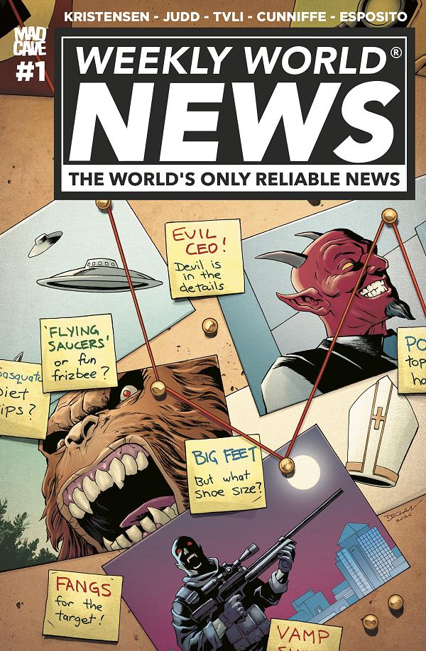 Weekly World News #1 variant cover by Declan Shalvey