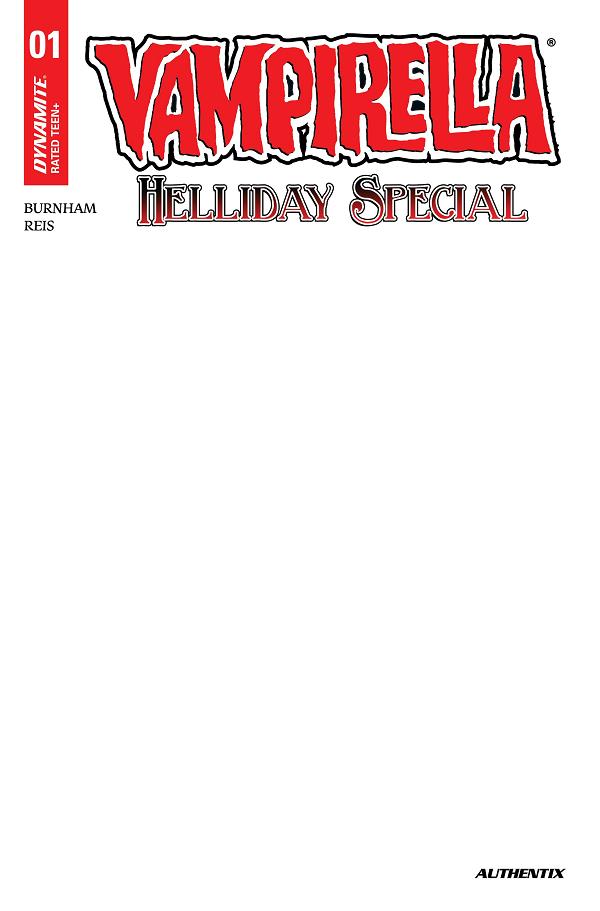 Vampirella Helliday Special 2026 #1 variant cover by Blank Authentix