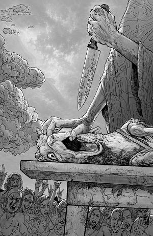 It Demands Sacrifice #3 CVR E (OF 4) CVR E INC 1:50 ADAM POLLINA B&W VIRGIN cover