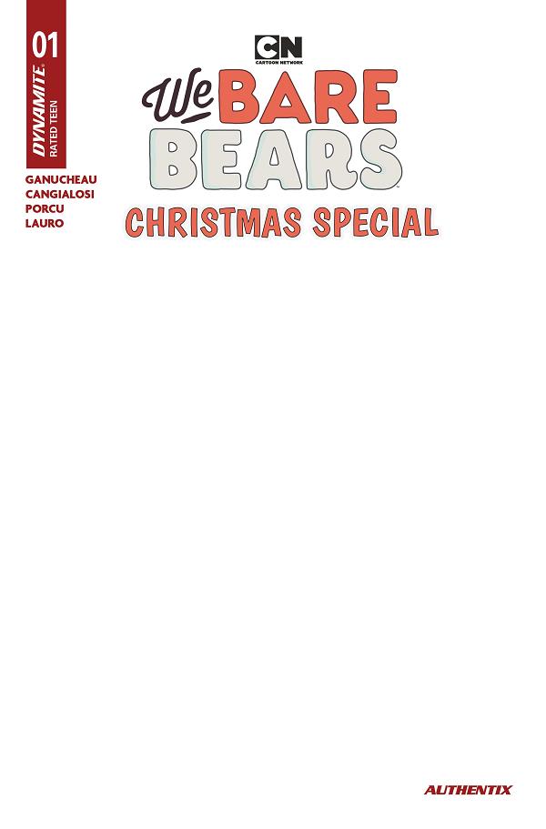 We Bare Bears Christmas Special #1 variant cover by Blank Authentix