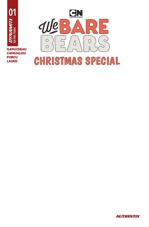 We Bare Bears Christmas Special #1 CVR E (ONE SHOT) CVR E BLANK AUTHENTIX cover