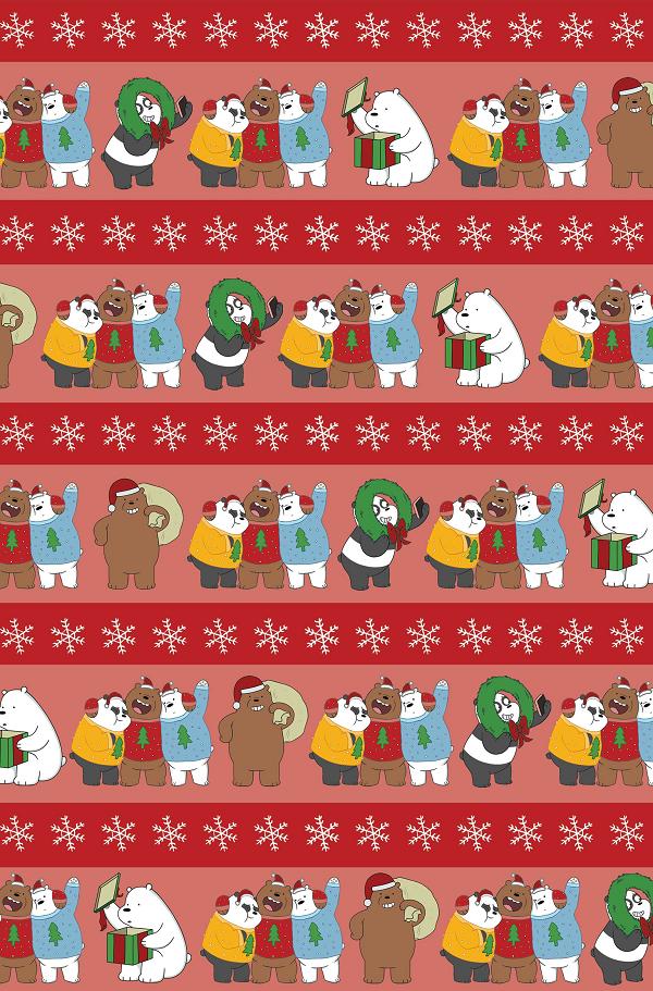 We Bare Bears Christmas Special #1 variant cover by Wrapping Paper