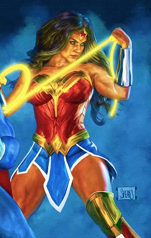 Justice League Unlimited #26 CVR D CVR D MARK SPEARS 3-PART CONNECTING WONDER WOMAN CARD STOCK cover