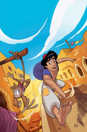 Aladdin #6 CVR F CVR F INC 1:10 ANIMATION ART VIRGIN cover