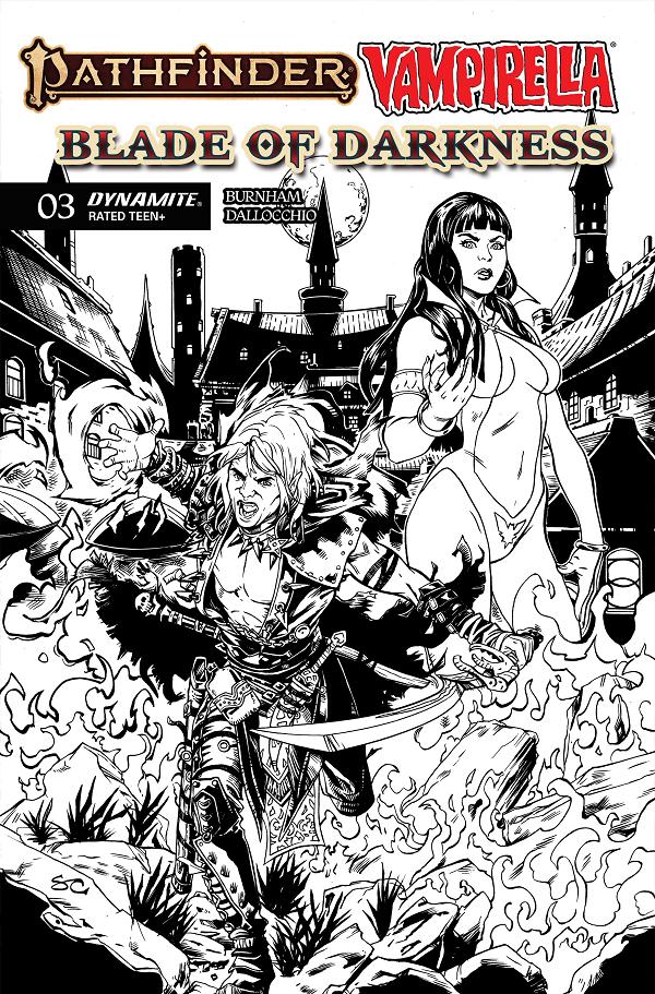 Pathfinder Vampirella Blade Of Darkness #3 variant cover by Steven Cummings