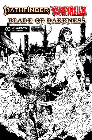 Pathfinder Vampirella Blade Of Darkness #3 CVR F CVR F INC 1:10 STEVEN CUMMINGS LINE ART cover