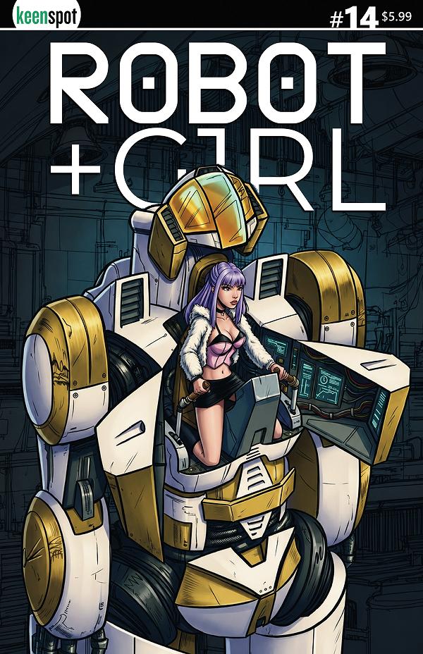 Robot + Girl #14 cover by Mike White