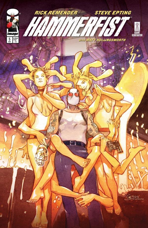 Hammerfist #5 variant cover by Greg Tocchini